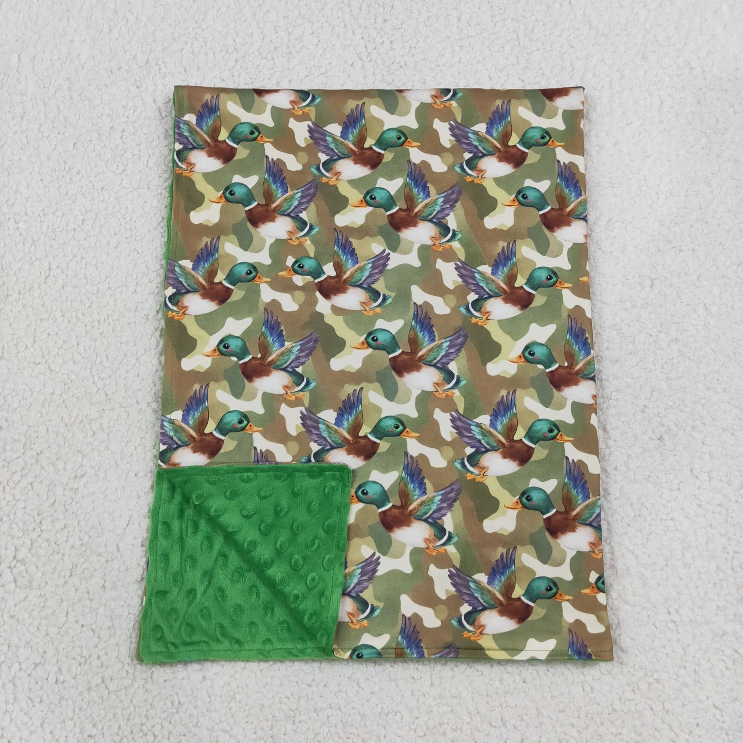 Baby Boys Toddler Ducks Camo Green Blanket RTS