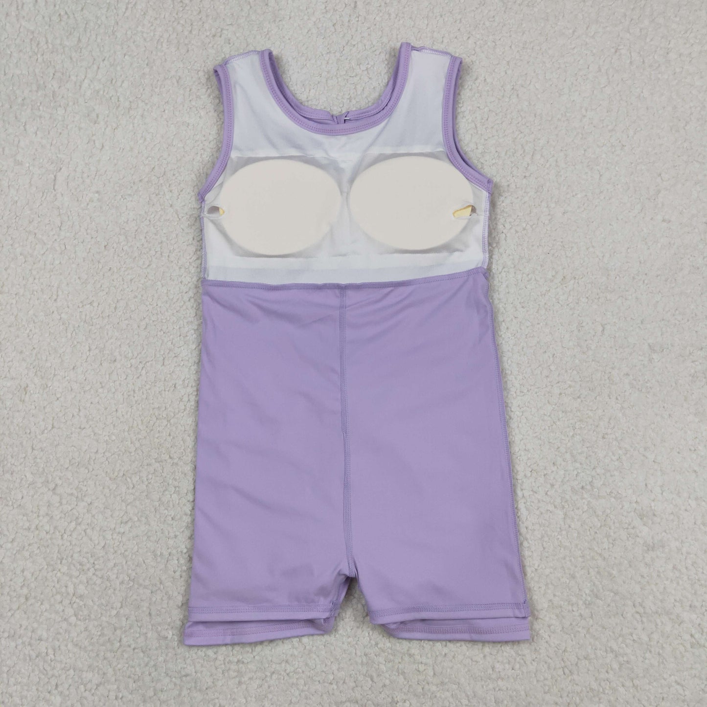 Baby Girls Sleeveless Purple Bow Shorts Knee Length Yoga Active Dress RTS