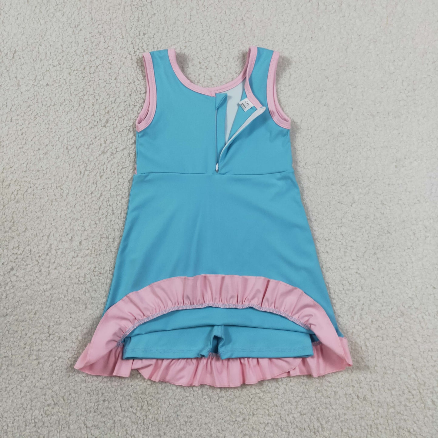 Baby Girls Kids Sleeveless Shorts Scallop Dress Yoga Active Summer Clothes RTS