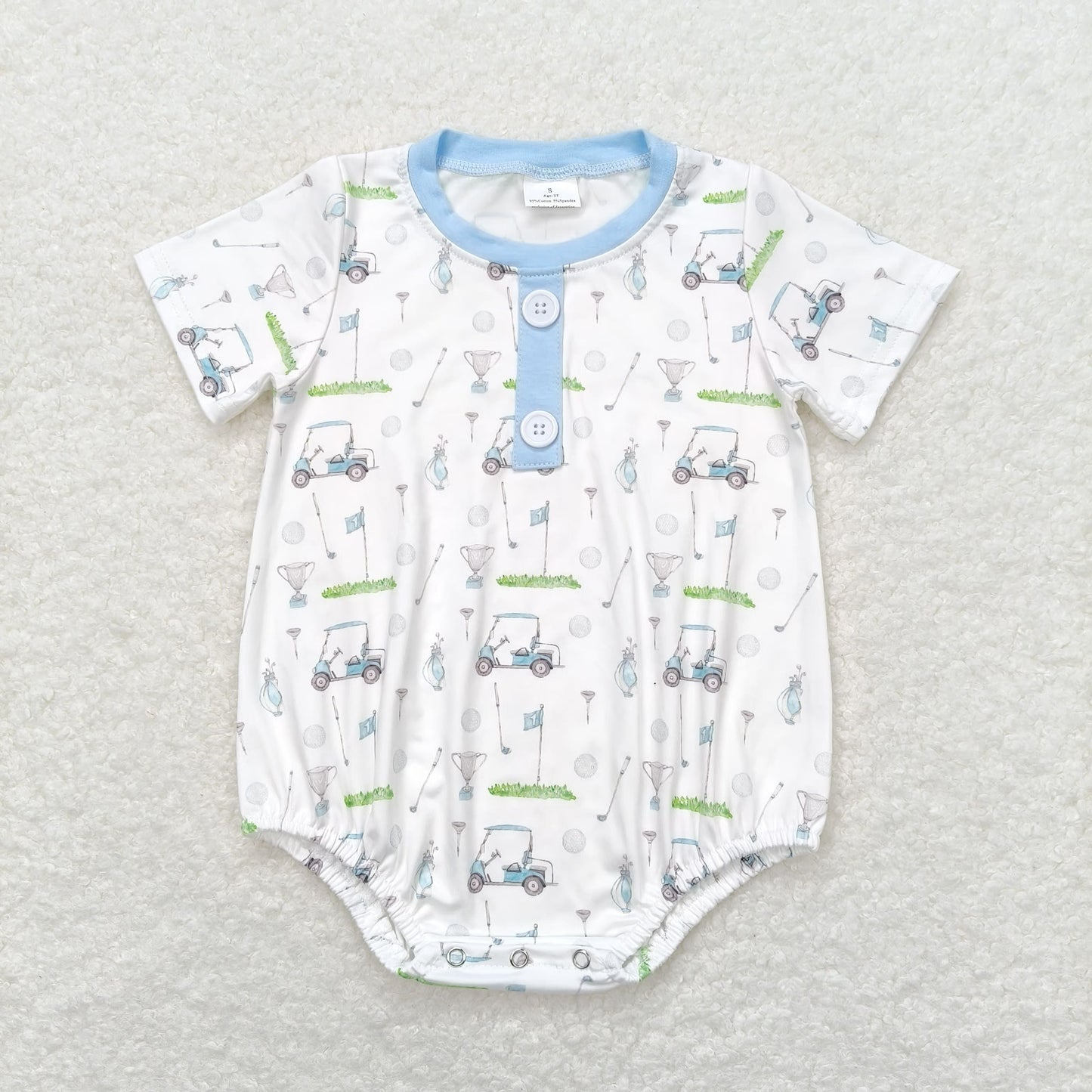 Baby Boy Girl Golf Summer Sibling Romper Set