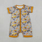 Baby Boys Kids Short Sleeves Digger Zipper Romper Summer Clothes RTS