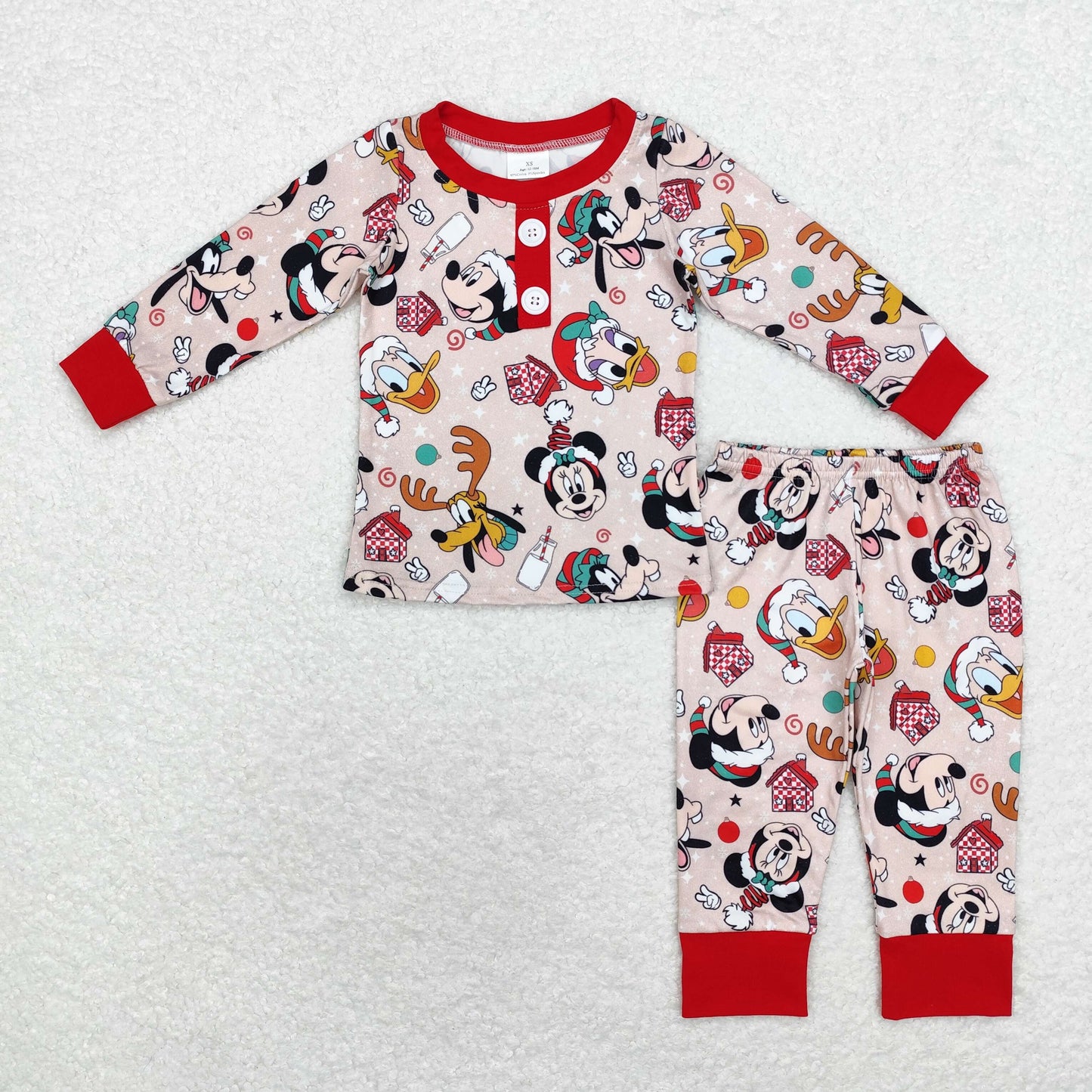 Baby Boy Christmas Long Sleeves Shirt Pants Pajamas Cartoon Set