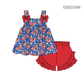 ( Moq 5 ) Preorder Baby Girls Kids Sleeveless Bows Stars Tops Red Shorts Set 4th of July Clothes