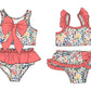 ( Moq 5 Each Style ) Sibling Baby Girls Kids Floral Tops Ruffle Shorts Bows Sets Summer Swimsuits