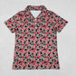 Adult Men Short Sleeves Dogs Camo Buttons Polo Shirt Team Tops RTS