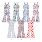 ( Moq 5 Each Style ) Baby Girl Sleeveless Flower Tops Bell Pants Sibling Set 3.26