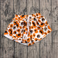 Baby Girls Kids Orange Leopard Dogs Team Yoga Active Ruffle Shorts Bottom RTS