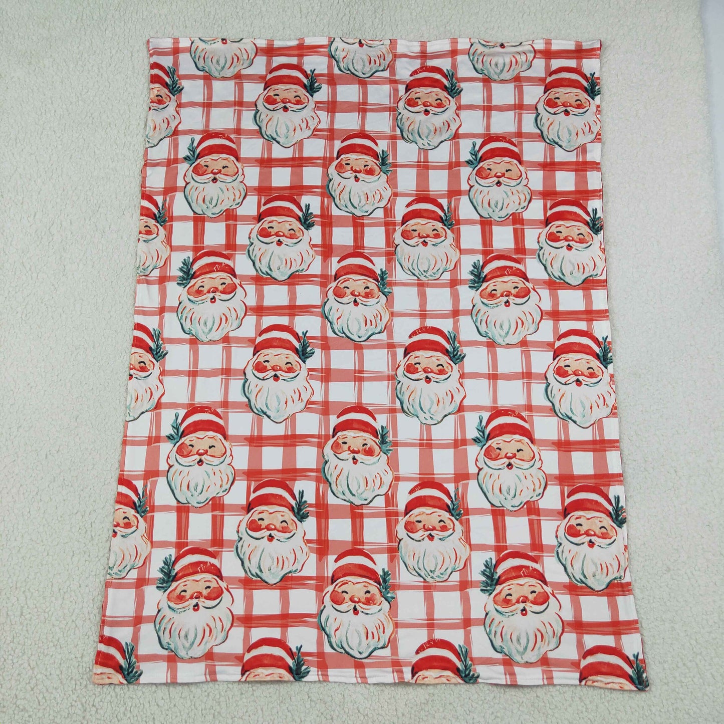 Baby Kids Children Christmas Santa Plaid Blanket RTS