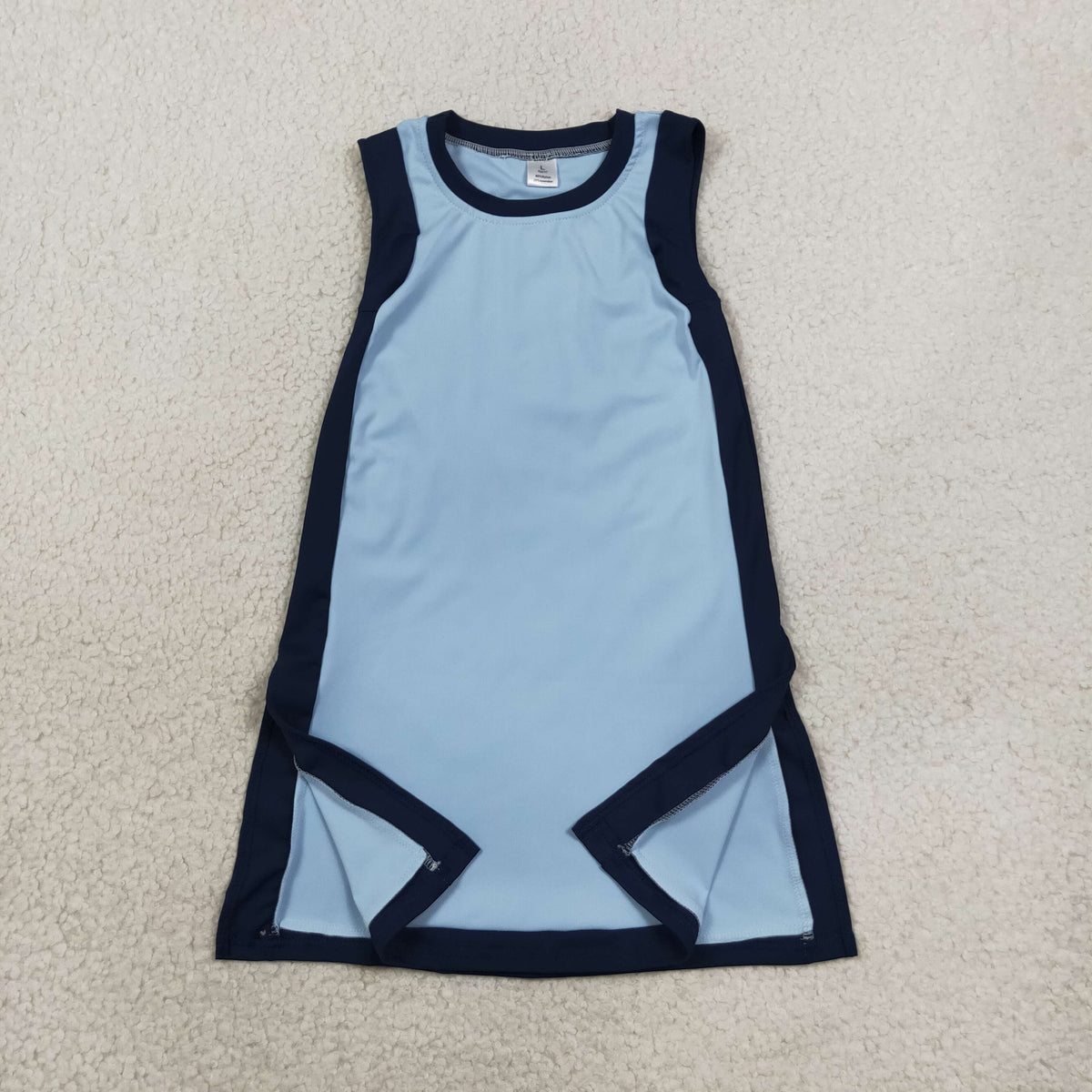 Baby Girls Kids Sleeveless Blue Dress Yoga Active Clothes RTS