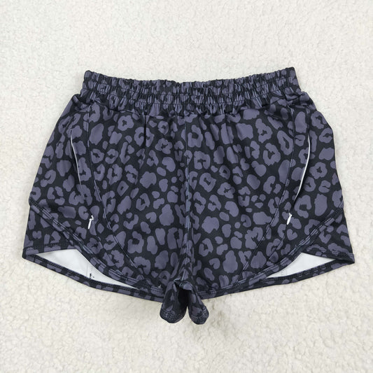 Adult Women Leopard Yoga Active wear Bottoms Shorts RTS
