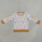 Sibling Baby Girls Kids Long Sleeves Pumpkins Bows Shirts Fall Tops Clothes RTS