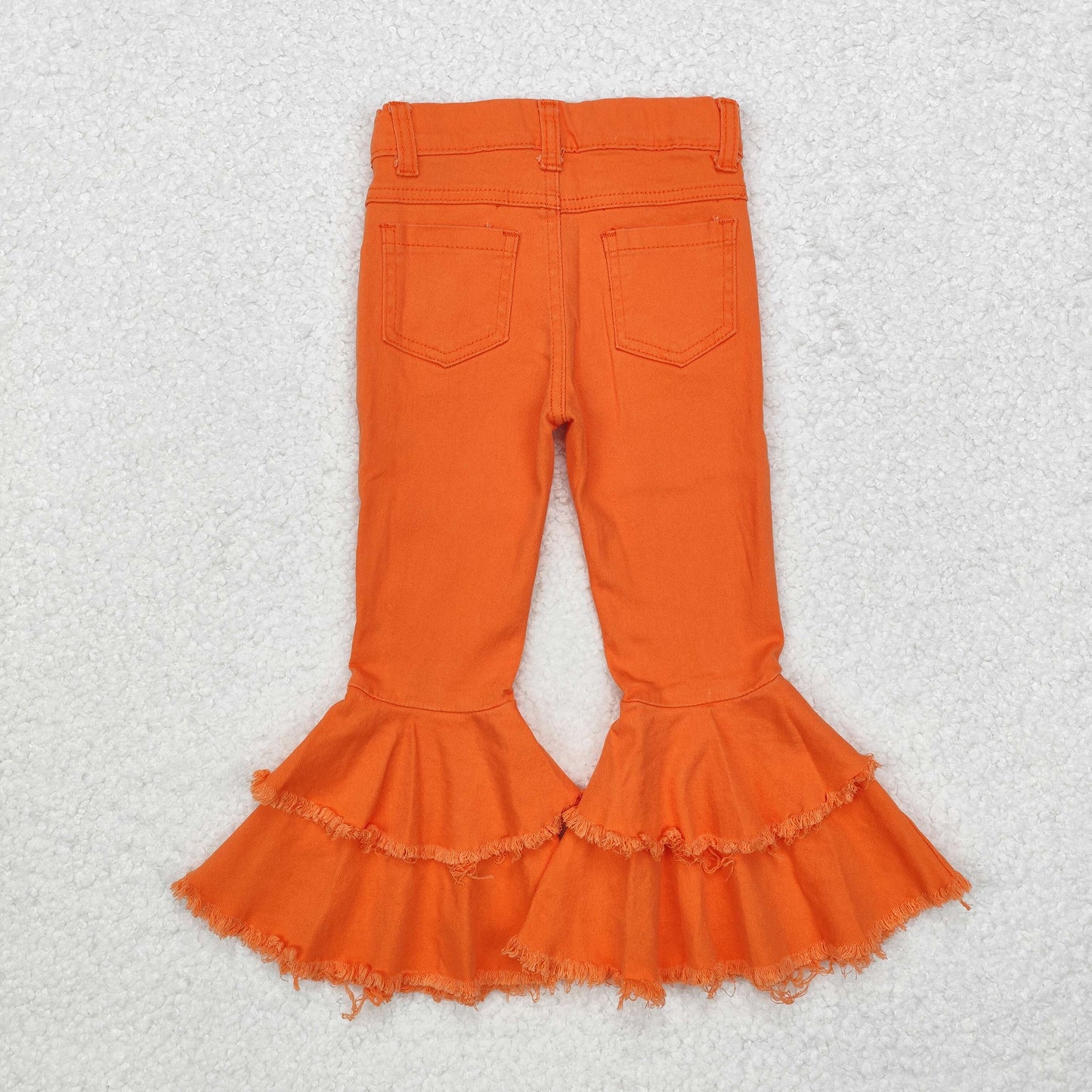 Baby Girl Orange Denim Bell Pants Jeans