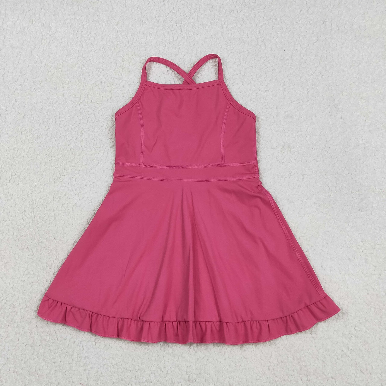 Sibling Baby Girls Kids Sleeveless Yoga Active Shorts Knee Length Dresses RTS