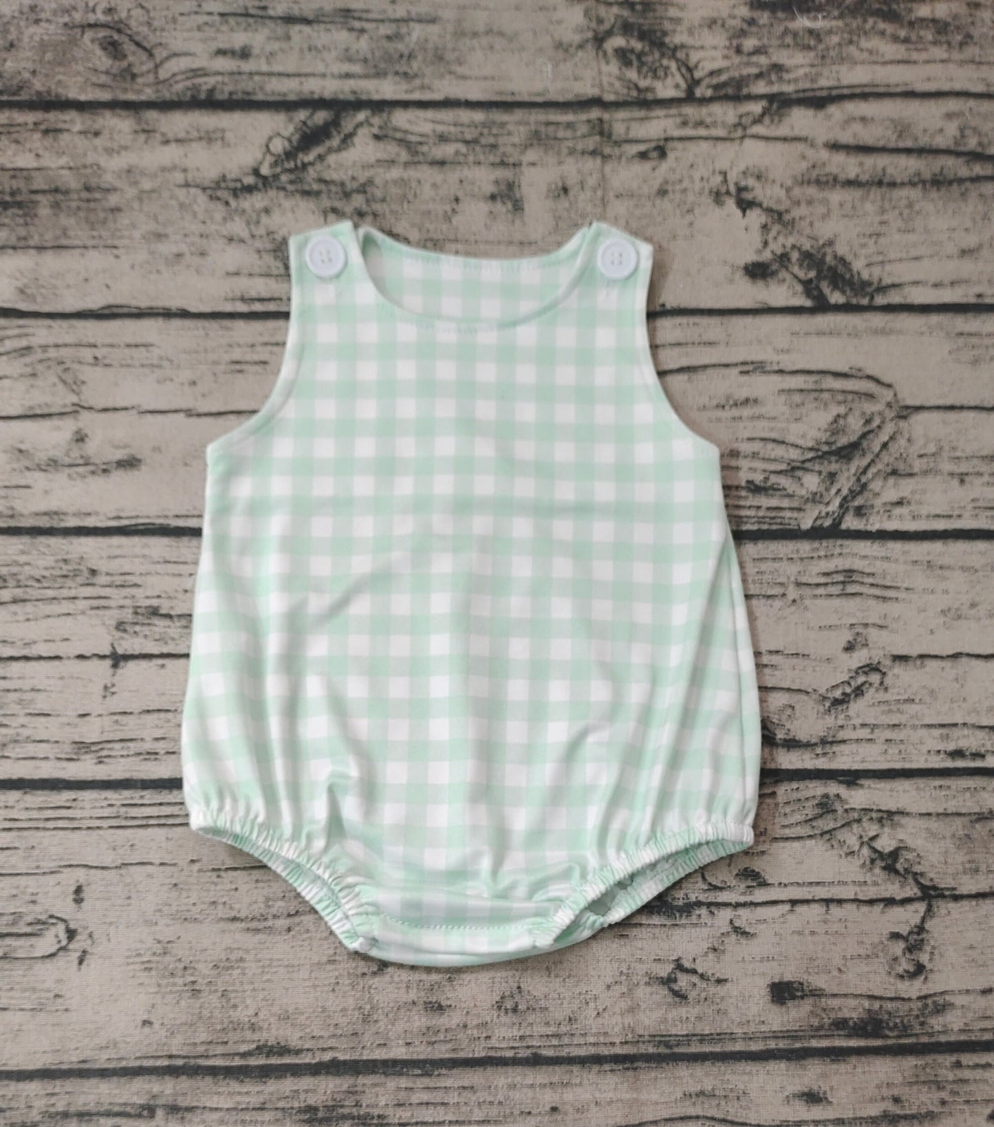 No Moq Pre-order Baby Boy Plaid One Piece Romper