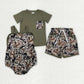 Sibilng Baby Boys Kids Ducks Dogs Camo Hunting Bubble Romper Set Summer Clothes RTS