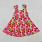 Baby Girls Kids Straps Strawberry Bows Ruffle Knee Length Dress RTS
