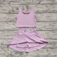 Preorder Baby Girl Sleeveless Vest Shorts Skirt Skort Clothes Yoga Active Wear Set ( No moq )