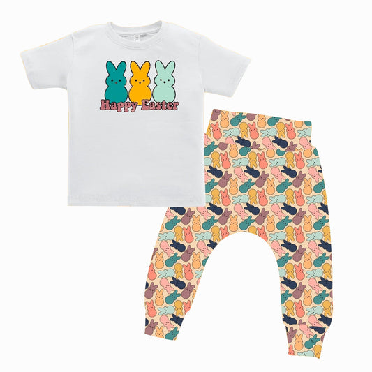 Moq 3 Pre-order BSPO0266 Baby Boy Easter Rabbit Shirt Pants Set