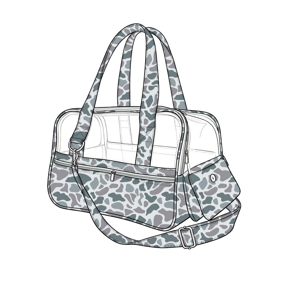 ( Moq 5 ) Preorder Grey Camo Pet Carrier Travel Bag