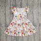 Baby Girl Short Sleeves Farm Animals Knee Length Dress RTS