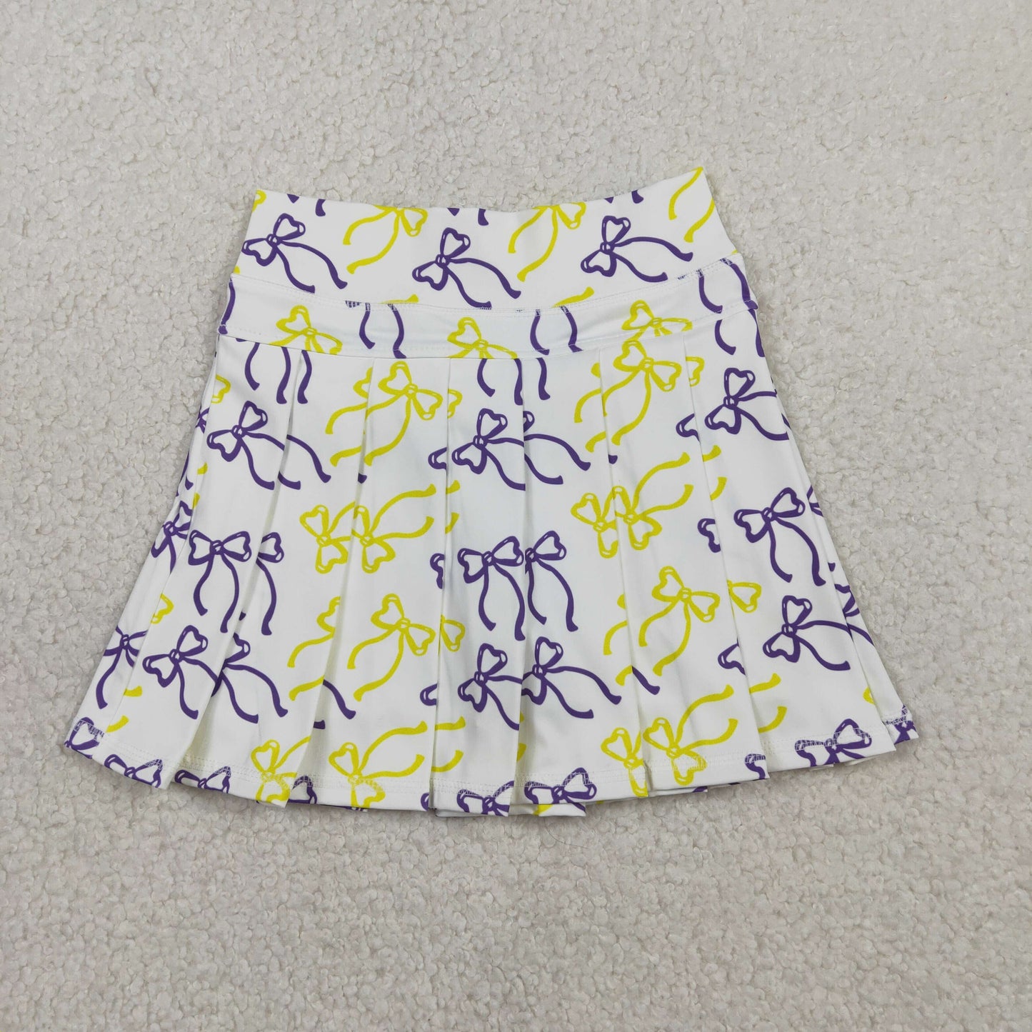 Baby Girls Kids Purple Yellow Bows Yoga Skirt Shorts Bottom RTS