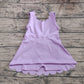 Baby Girl Purple Sleeveless Yoga Active Knee Length Skort Dress RTS