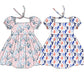 ( Moq 5 Each Style ) Sibling Baby Girls Kids Short Sleeves Cactus Summer Knee Length Dresses