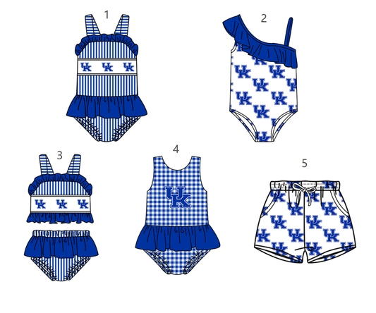 ( Moq 5 Each Style ) Baby Boys Girls Blue Stripes Sibling Team Sets Swimsuits Football Clothes