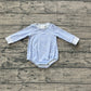 ( No moq ) Preorder Baby Boys Blue Long Sleeves Ducks Bubble Romper