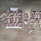 Baby Boys Kids Long Sleeves Mock Neck‌ Shirt Dark Grey Camo Pants Set Clothes RTS