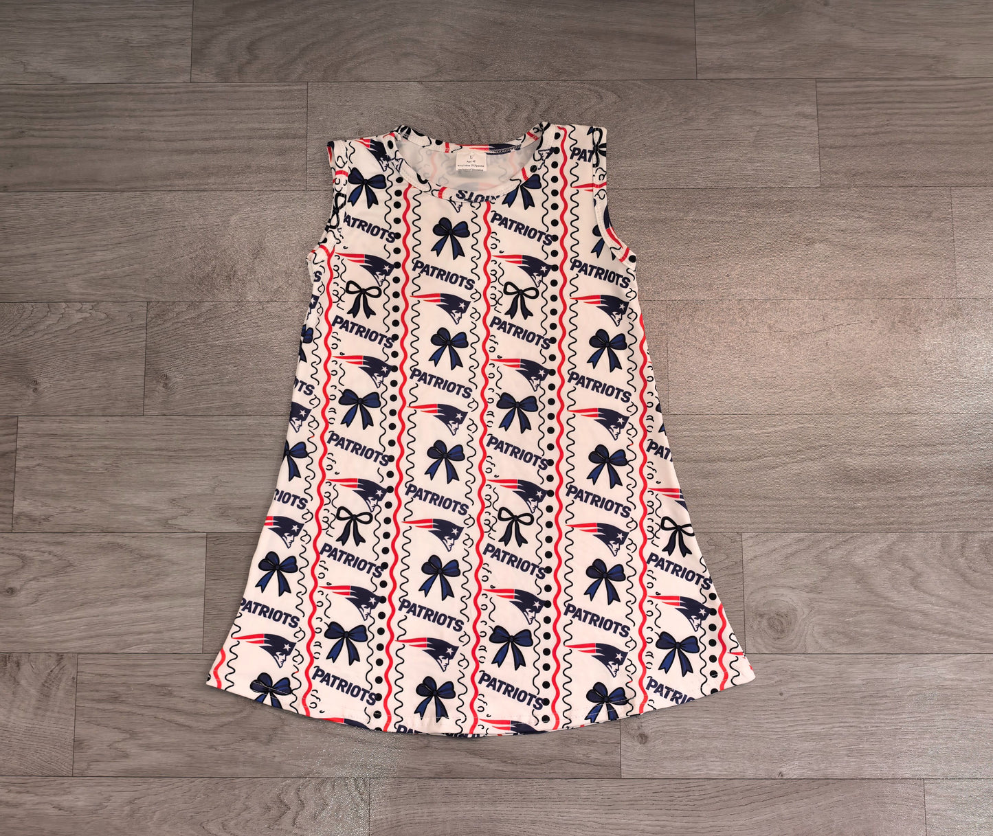 ( No moq ) Preorder Baby Girls Kids Sleeveless Bows Team Knee Length Ruffle Dress Clothes