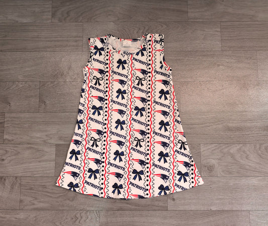 Baby Girls Kids Sleeveless Bows Team Knee Length Ruffle Dress Clothes RTS