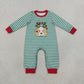 Sibling Baby Boys Girls Kids Embroidery Dog Stripes Tops Red Pants Sets Christmas Clothes RTS