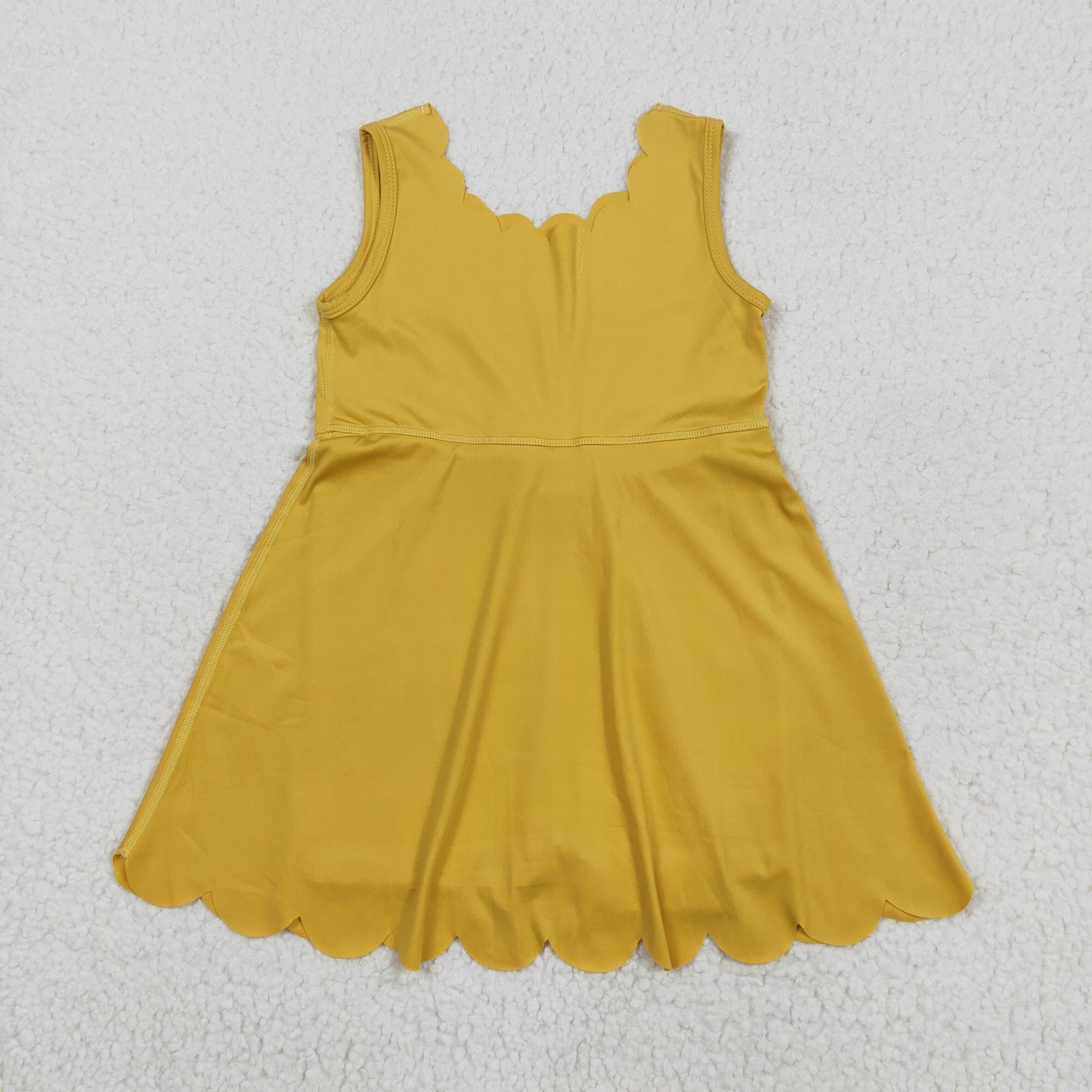 Baby Girl Sleeveless Yellow Yoga Active Knee Length Dress RTS