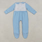 Sibling Boys Girls Infant Long Sleeves Embroidery turkey Pumpkins Thanksgiving Footies Romper RTS