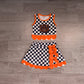 ( No moq ) Preorder Baby Girls Kids Sleeveless Checked Shirt Scallop Bows Skirt Shorts Team Set Yoga Active Clothes
