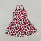 Baby Girls Kids Straps Red Leopard Team Yoga Active Shorts Knee Length Dress RTS