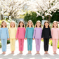 Sibling Baby Girls Kids Long Sleeves Shirts Pants Cotton Sets Pajamas Scallop Clothes RTS
