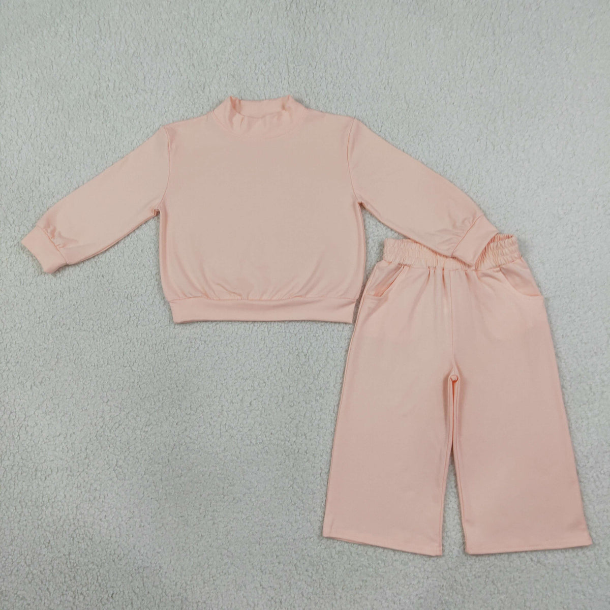 Baby Girl Kids Long Sleeves Shirt Pockets Pants Cotton Set Clothes RTS