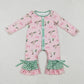 Baby Girl Long Sleeves Ducks Pink Bows Ruffle Romper