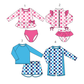 ( Moq 5 Each Style ) Baby Boys Girls Kids Long Sleeves Checked Sibling Jumpsuits Sets Swimsuits Clothes