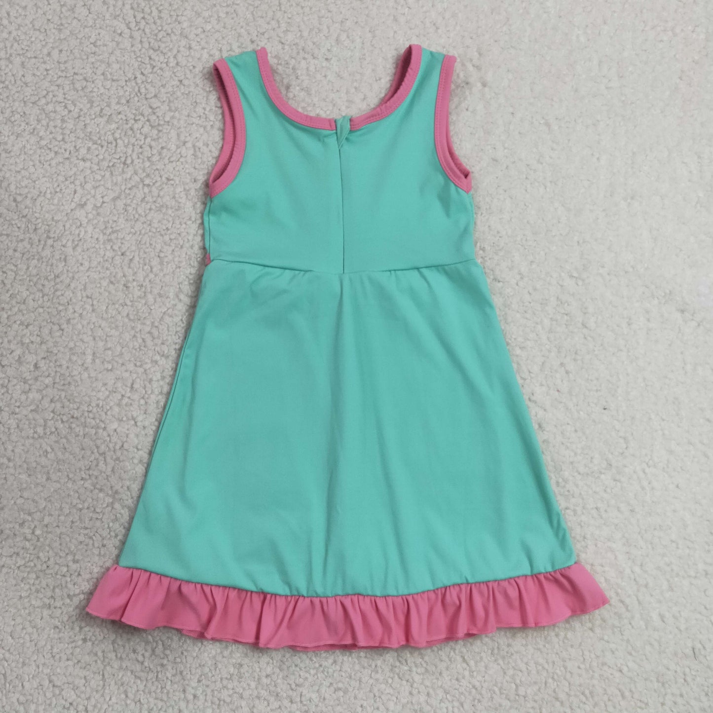 Baby Girls Kids Sleeveless Shorts Pink Scallop Green Dress Yoga Active Clothes RTS