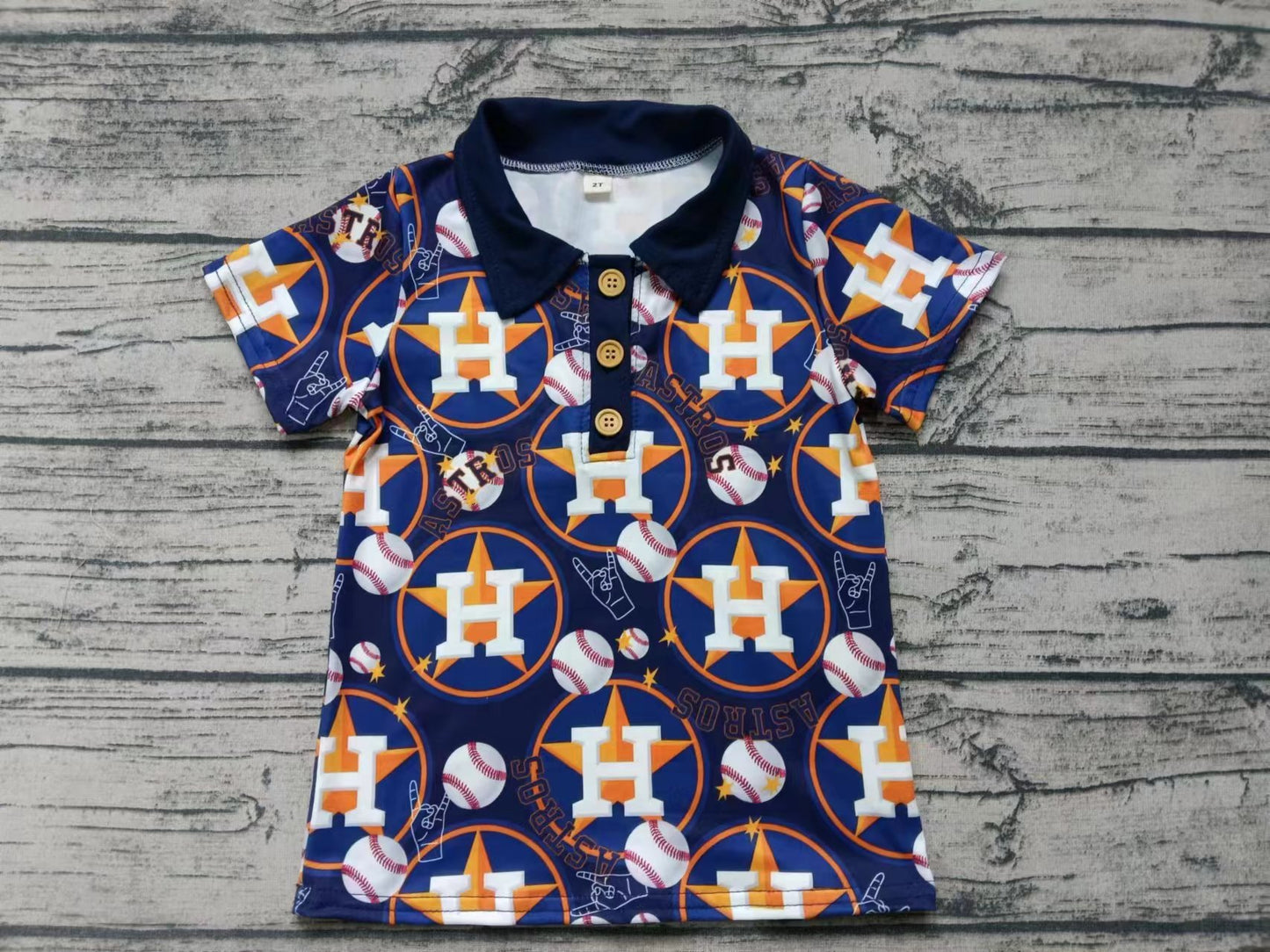 Moq 5 Baby Boy Short Sleeves Baseball Polo Shirt