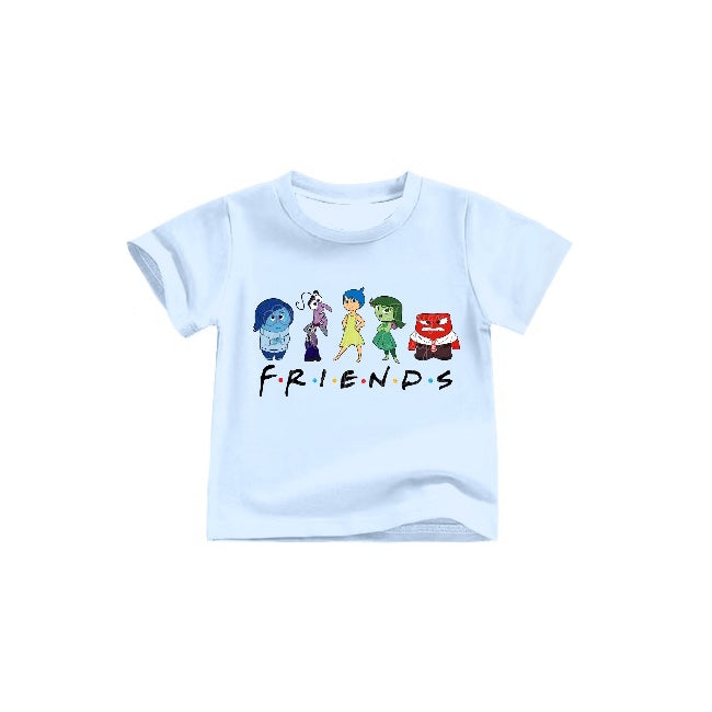 Baby Kids Cartoon Blue Short Sleeves Movie Summer Tee Shirt