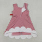 Baby Girls Toddler Sleeveless Red Plaid Yoga Active Knee Length Scallop Dress RTS