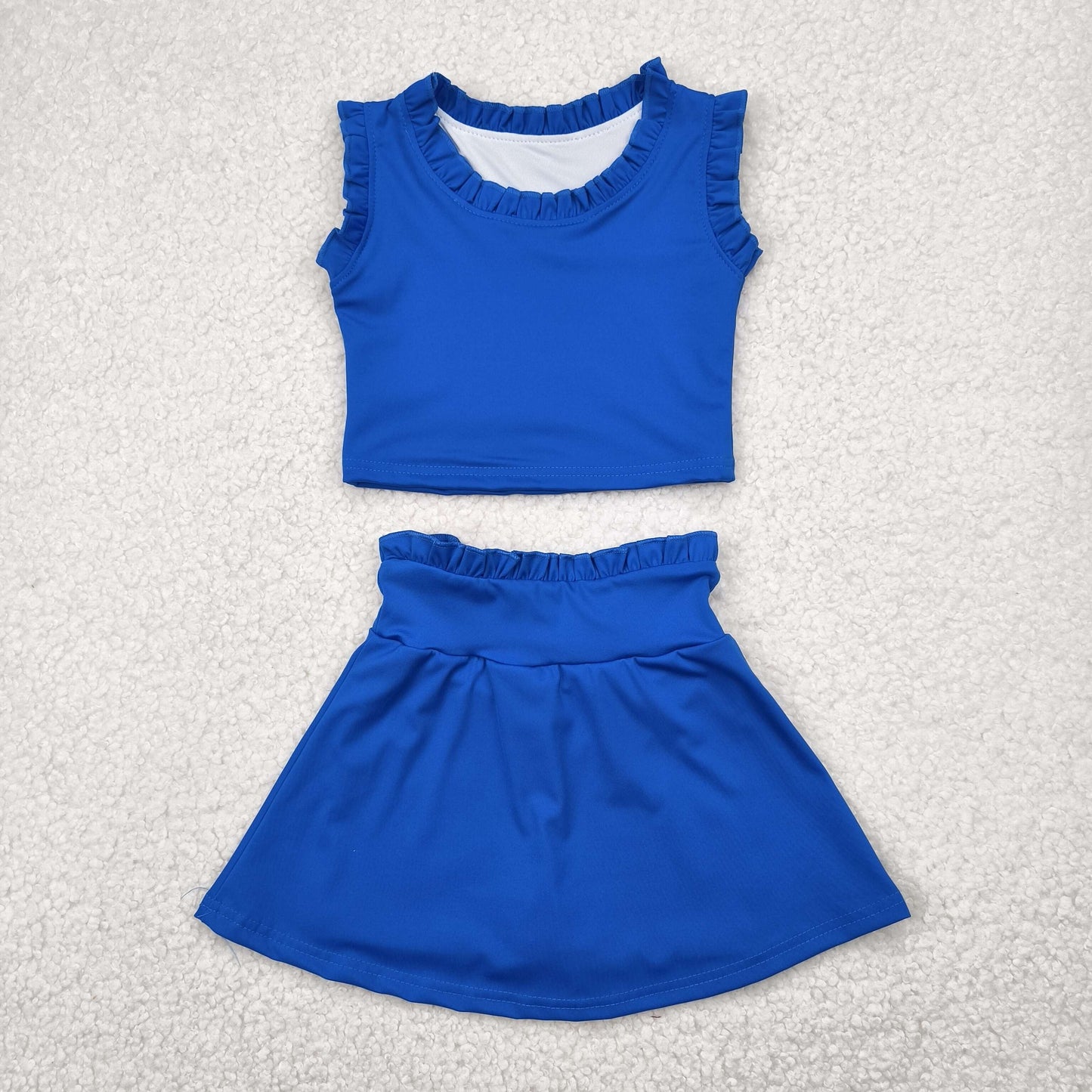 Baby Girl Sleeveless Shirt Skort Yoga Active Blue Set RTS