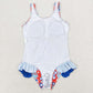 Baby Girl July 4th American Babe One Piece Swimsuit