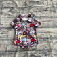 Preorder Baby Boy Short Sleeves Cartoon Hats Buttons Bummie Romper ( No moq )