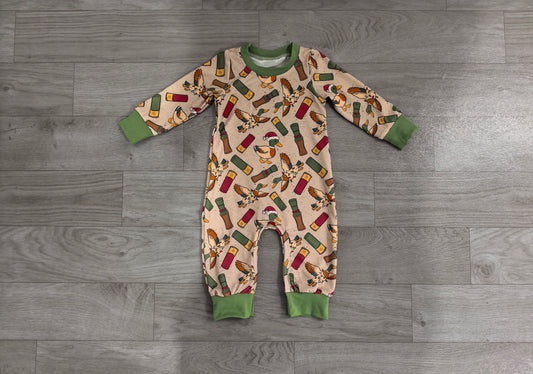 ( No moq ) Preorder Baby Boys Kids Long Sleeves Ducks Christmas Hunting Romper Clothes