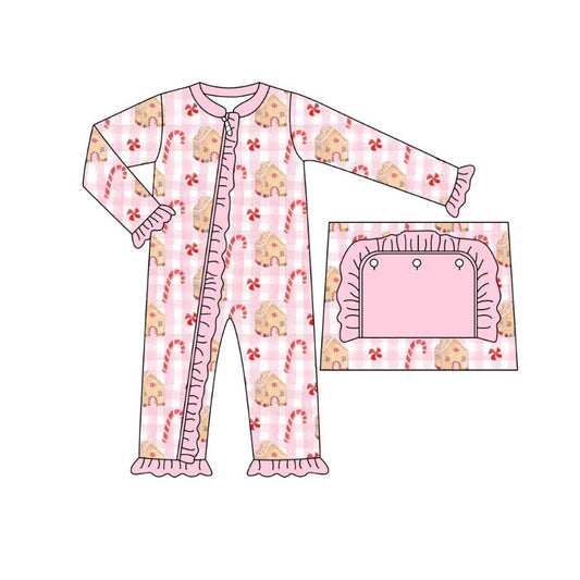 Baby Girl Candy House Christmas Sleeper Zipper Romper